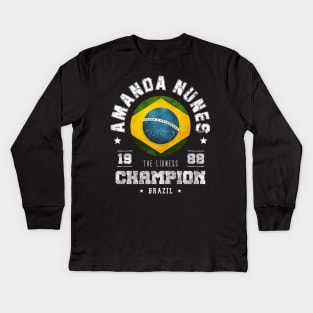 Amanda Nunes MMA Kids Long Sleeve T-Shirt